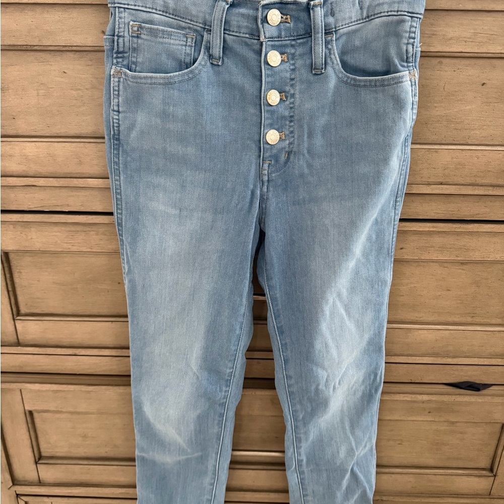 Madewell Light Blue Skinny Jeans with Button-Fly
